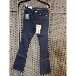 NWT Rise Supply Co Blue Bootcut Jeans Size 0 31" Inseam Y2K Stretch Denim